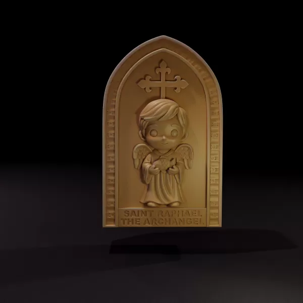 Saint Raphael the Archangel - 3D PRINTABLE MODEL - Model preview 2