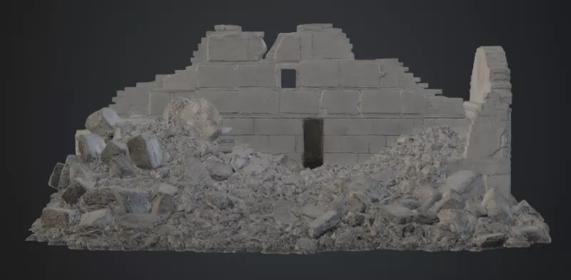 Hausruine halb ein gefallen - Model preview 2
