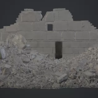 Hausruine halb ein gefallen - Model thumbnail 2