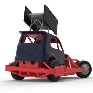 New Zealand Superstock car while turning Version 5 Scale 1:25 - Model thumbnail 19