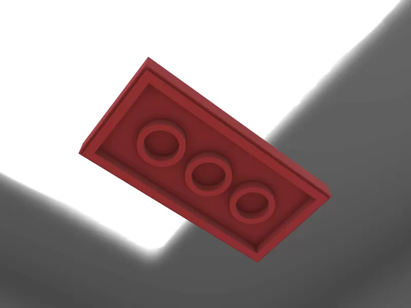 LEGO Jumper Plate 2X4 with 2 Knobs - Model preview 3