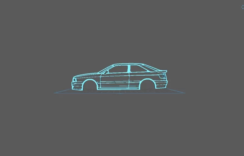Audi - 90 Type 89 Wall Art - Model preview 1