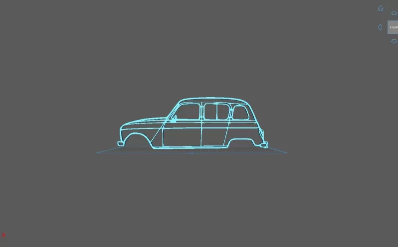 Renault - 4L 1968 Wall Art - Model preview 1