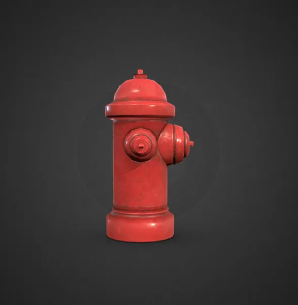 3D Fire Hydrant - Model preview 3