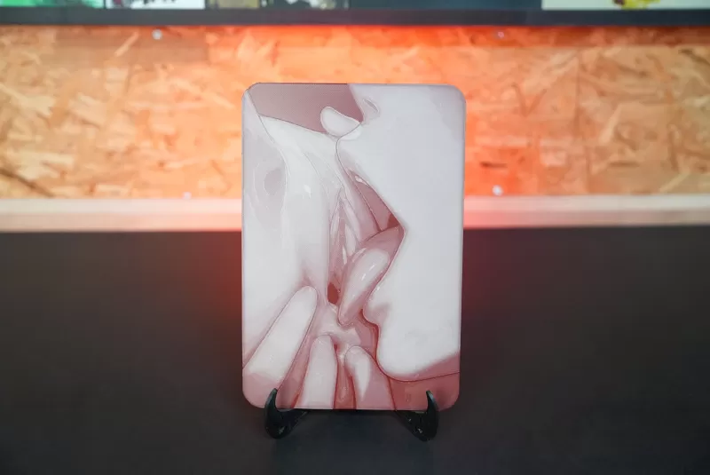 TONGUE PLAY GLOW (HueForge NSWF) 67x100mm - Model preview 2