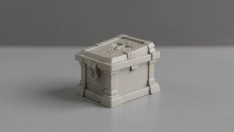 Cursed Tombstone Box - Gothic Halloween Container - Model preview 6