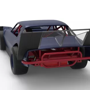 Vintage Dirt late model Race car Version 4 Scale 1:25 - Model thumbnail 14