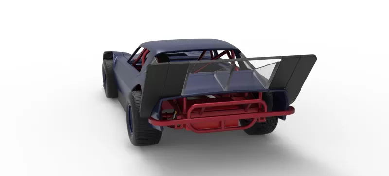 Vintage Dirt late model Race car Version 4 Scale 1:25 - Model preview 14