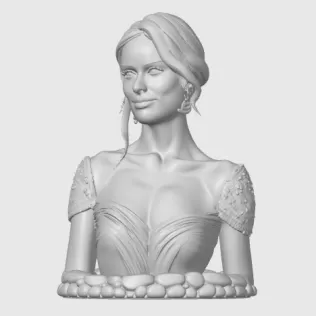 Olivia Wilde 3D Bust - Model thumbnail 4