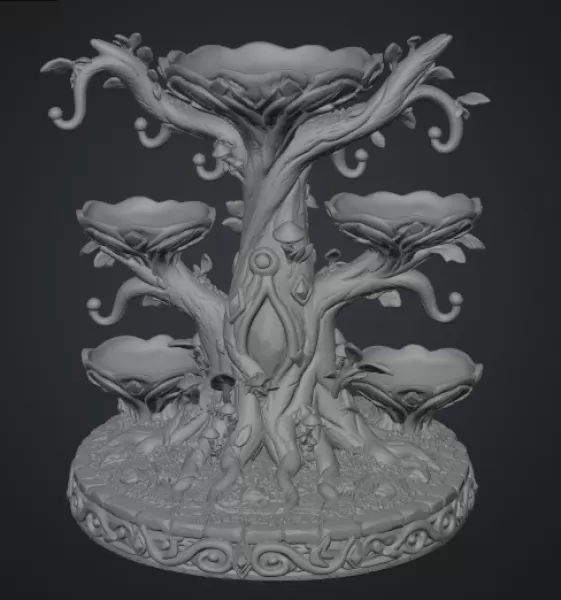 Enchanted Jewelry Tree Display STL File for 3D Print - Model preview 13