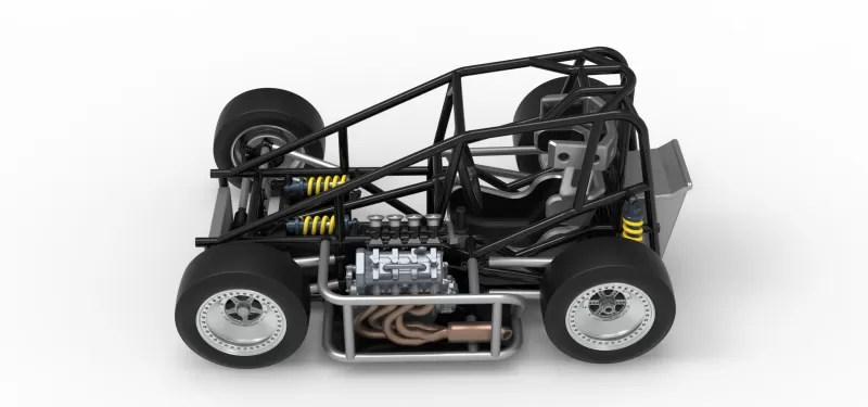 Three Quarter Midget Base Scale 1:25 - Model preview 10