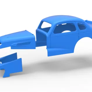 Shell of Vintage Dirt Modified stock car Scale 1:25 - Model thumbnail 14