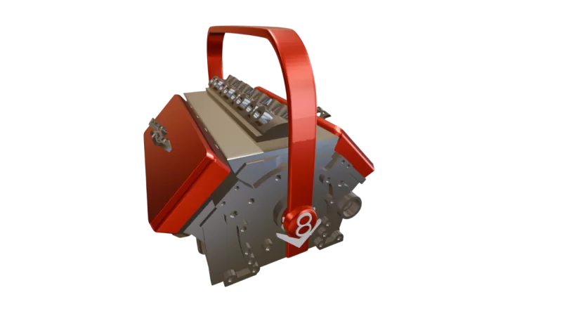 COOLER/SUPPORT FOR V8+4 ENGINE - Model preview 7