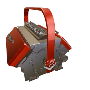 COOLER/SUPPORT FOR V8+4 ENGINE - Model thumbnail 7