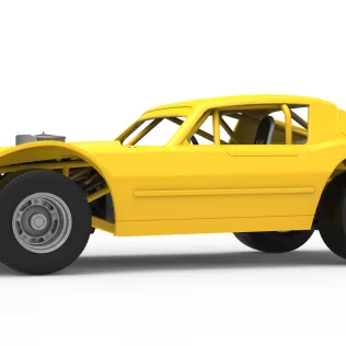 Vintage Dirt late model Race car Version 2 Scale 1:25 - Model thumbnail 2