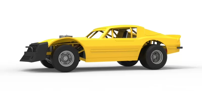 Vintage Dirt late model Race car Version 2 Scale 1:25 - Model preview 2