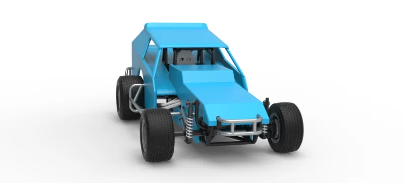 Vintage Dirt Modified stock car Version 8 Scale 1:25 - Model preview 26