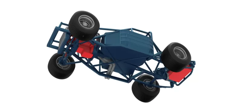 Vintage Dirt late model Race car Base Scale 1:25 - Model preview 3