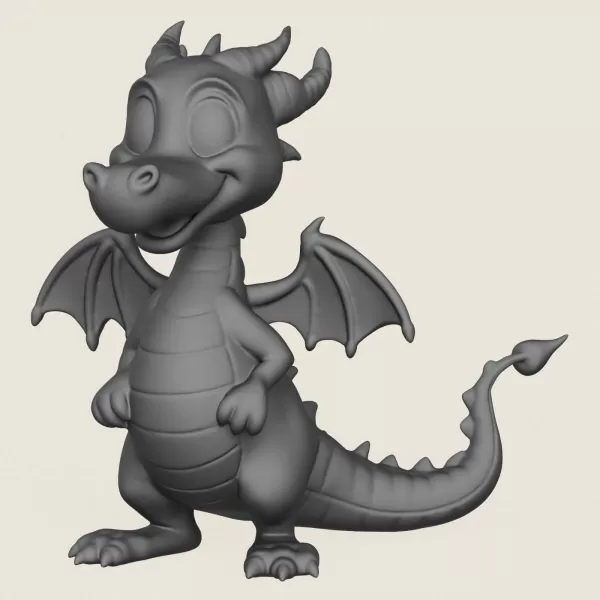 Fantasy Dragon Print Ready 3D Model - Model preview 1