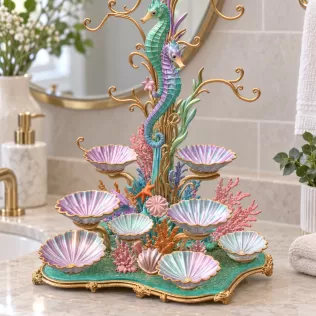 Seahorse Coral Shell Bowl Organizer STL File for 3D Print - Model thumbnail 5