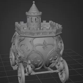 Fantasy Egg Carriage House – STL File 3D Printable - Model thumbnail 9