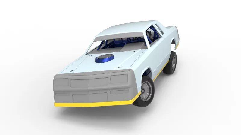 IMCA Stock car while turning Version 2 Scale 1:25 - Model preview 5
