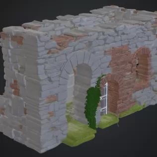 Hausruine mit für und fenster - Model thumbnail 2