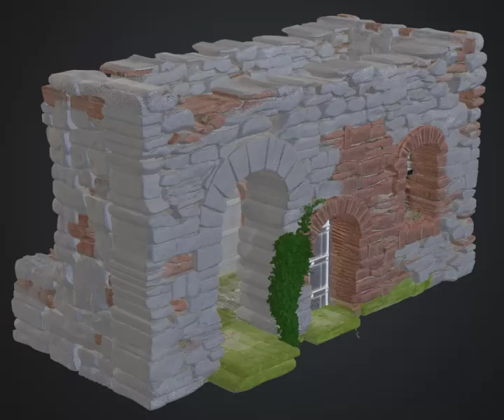 Hausruine mit für und fenster - Model preview 2