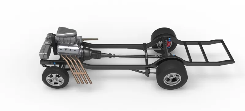 Chassis of Gasser Version 3 Scale 1:25 - Model preview 7