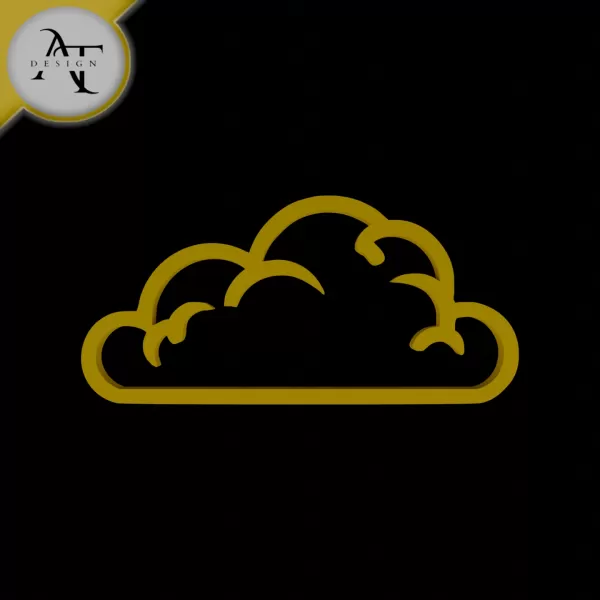 Simple Cloud Symbol - 2D Art - Model preview 1