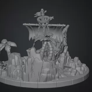 Pirate Treasure Island Shipwreck STL File for 3D Print - Model thumbnail 14