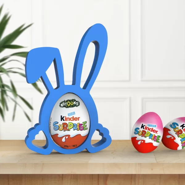 3D Bunny Egg Holder, Surprise Egg Bunny Ears Egg Holder, Candy - Model preview 6