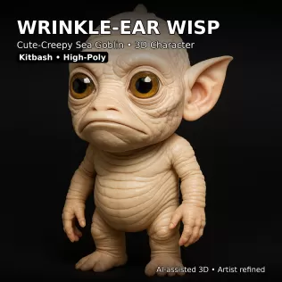 Sea Goblin Monsters – 10 High-Poly Kitbash Creature Pack - Model thumbnail 20