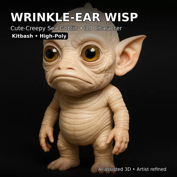 Sea Goblin Monsters – 10 High-Poly Kitbash Creature Pack - Model preview 20