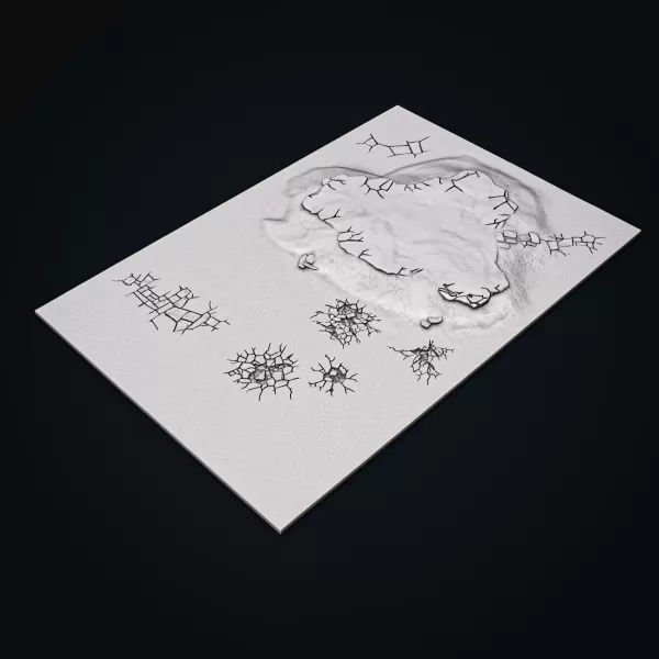 Modular Sci-Fi Battle Board – Realm-Style Gameboard (6 Tiles) - Model preview 6