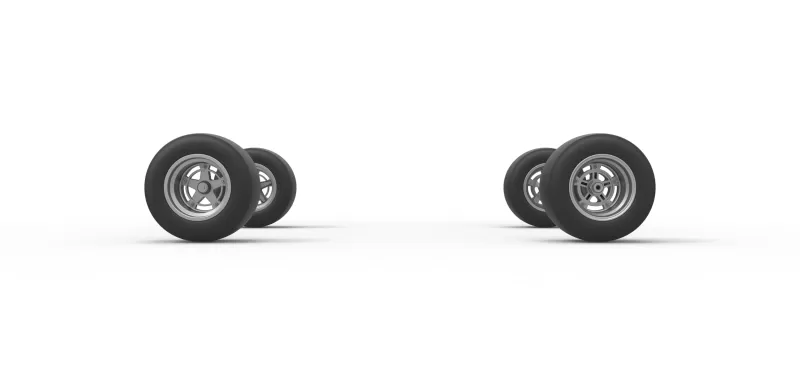 Wheel Set of 350 Supermodified Scale 1:25 - Model preview 5