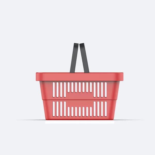 3D Mini Shopping Basket, Organizer Storage Box, Home & Office - Model preview 5