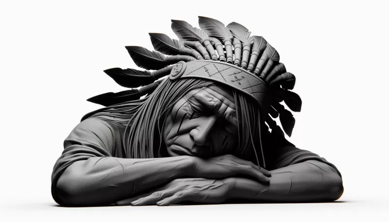 Sad Apache Character 3D Model - Model preview 1