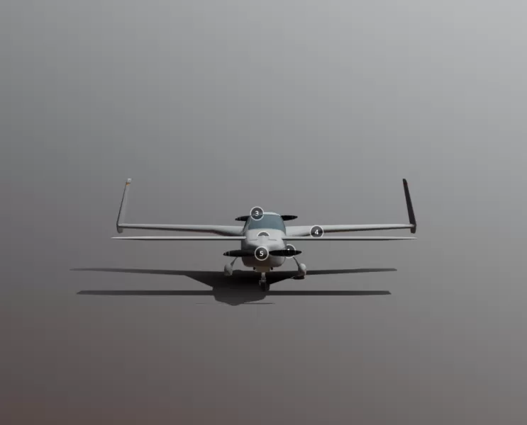 Rutan Model 40 Defiant - Model preview 3