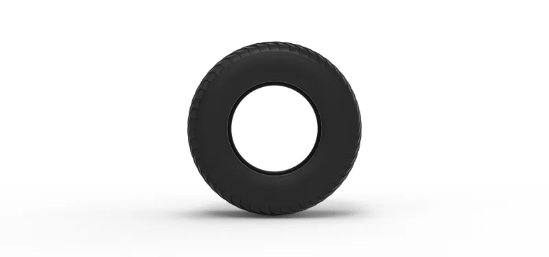 Pulling tractor rear tire 13 Scale 1:25 - Model preview 5