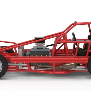 BriSCA Formula 1 Stock Car Base for Dirt Version 2 Scale 1:25 - Model thumbnail 9