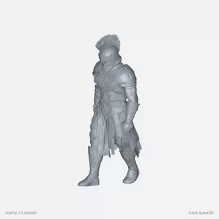 Crested Sword Legionnaire Statue - STL - Model thumbnail 2