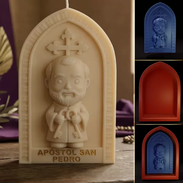 Apóstol San Pedro Estilo Chibi - Modelo 3D Imprimible - Model preview 1