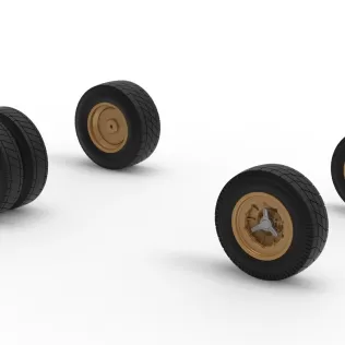 Wheel Set of Vintage Dirt Supermodified stock car V2 Scale 1:25 - Model thumbnail 11