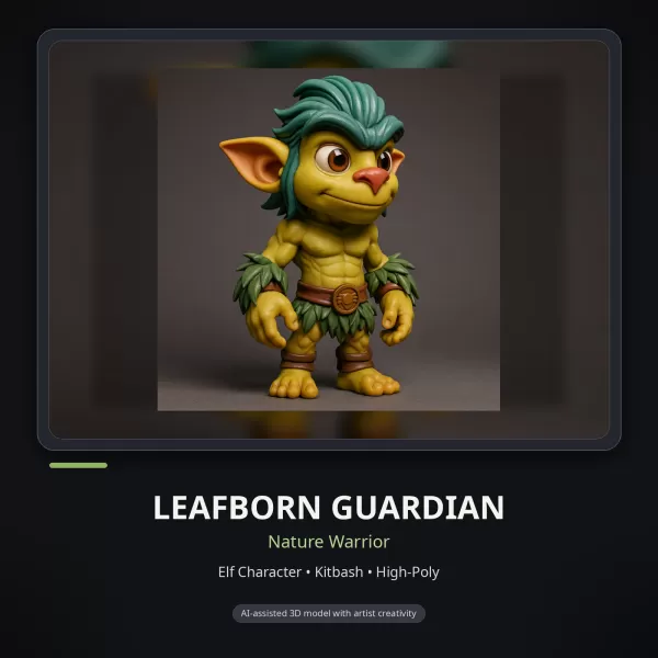 Whimsical Creature & Character Kitbash Collection – High-Poly 3D - Model preview 14