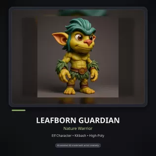 Whimsical Creature & Character Kitbash Collection – High-Poly 3D - Model thumbnail 14