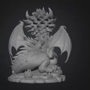 Blossom Baby Dragon STL File for 3D Print - Model thumbnail 10