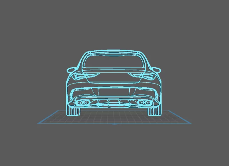 Mercedes - CLA 2023 Wall Art - Model preview 2