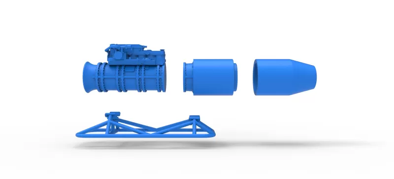 Jet engine on the frame Scale 1:25 - Model preview 20