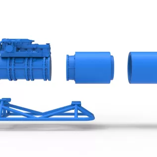 Jet engine on the frame Scale 1:25 - Model thumbnail 20